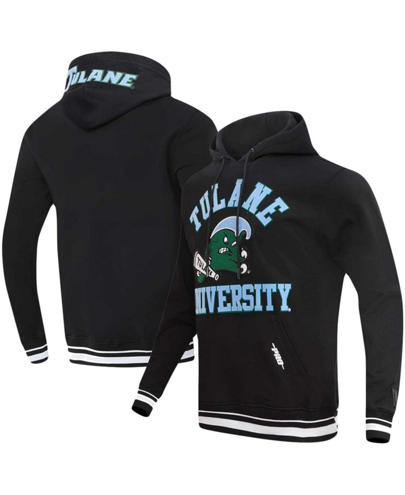 Мужской Пуловер Pro Standard Tulane Green Wave Classic Stacked Logo Pro Standard