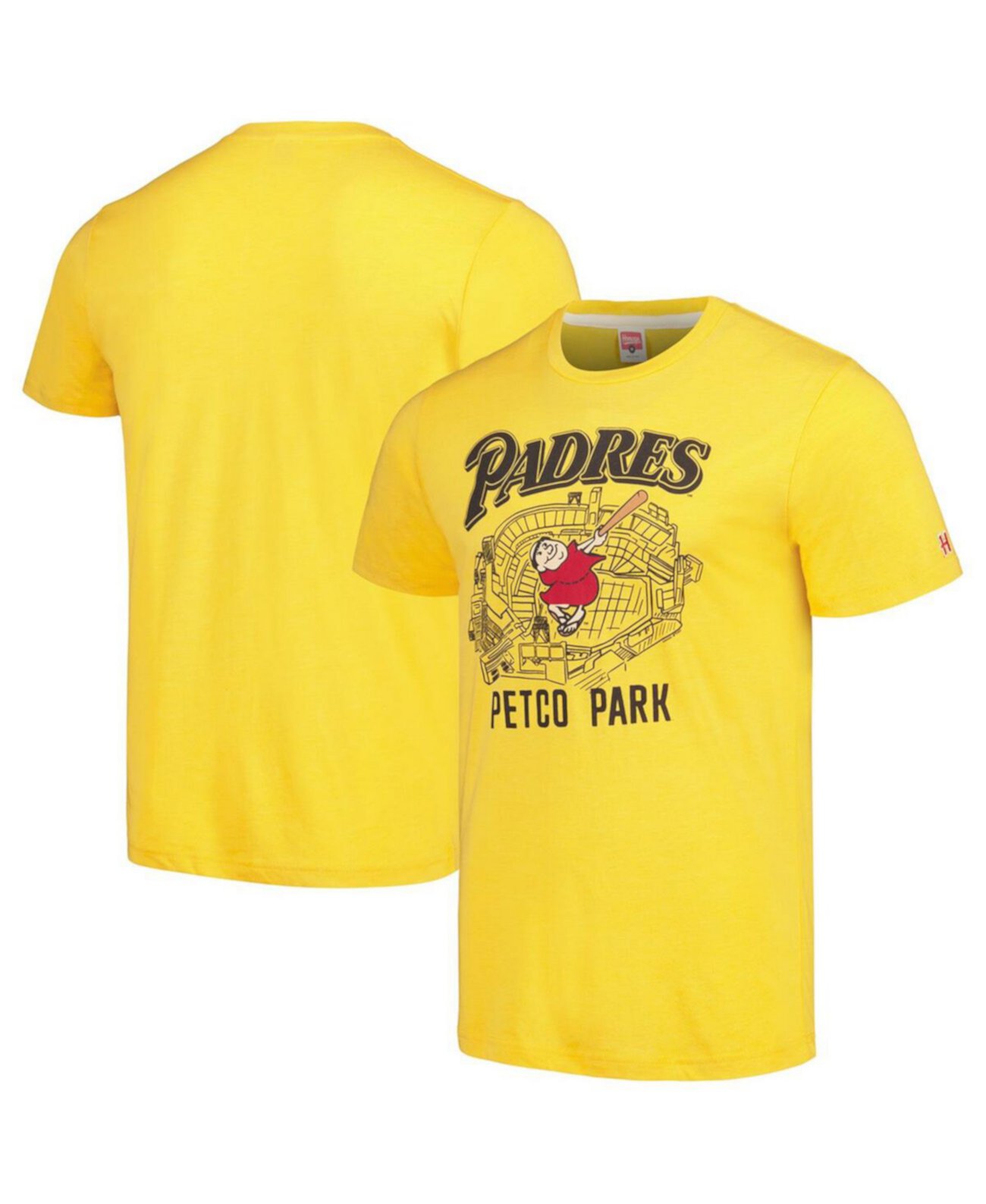 Мужская золотая футболка San Diego Padres Petco Park Hyper Local Tri-Blend Homage