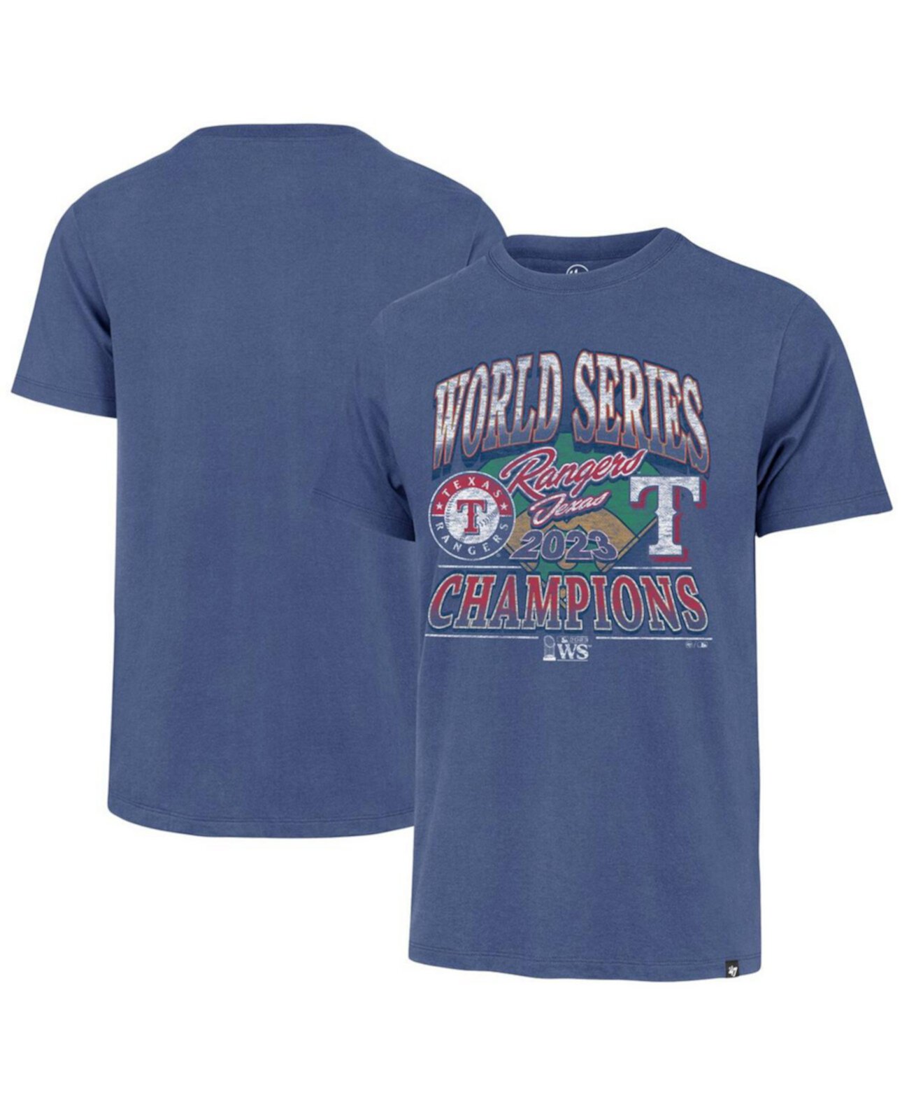 Мужская футболка Royal Texas Rangers 2023 World Series Champions Playoff Franklin '47 Brand