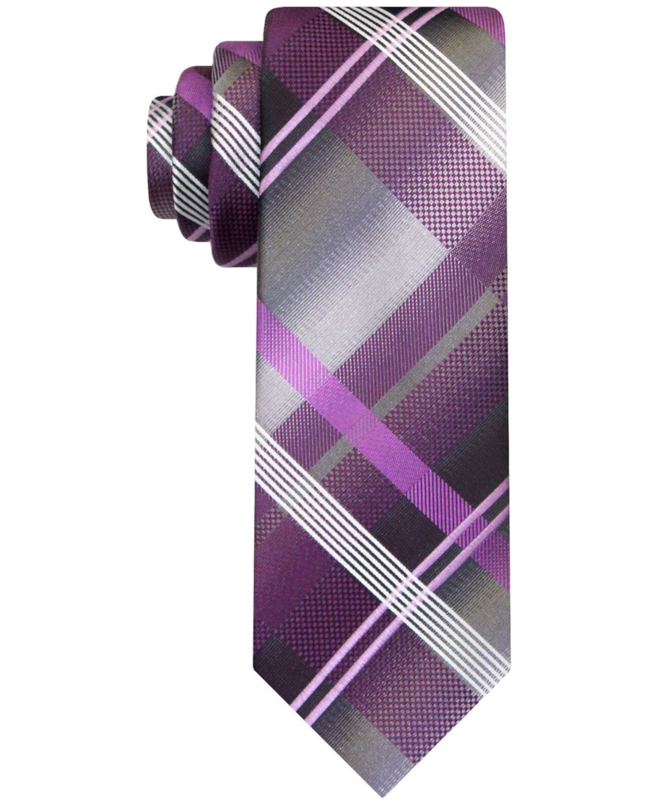 Мужской классический длинный галстук в крупную сетку Van Heusen