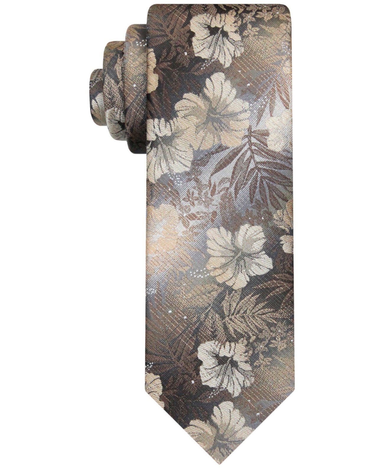 Классический мужской длинный галстук с цветочным принтом Van Heusen