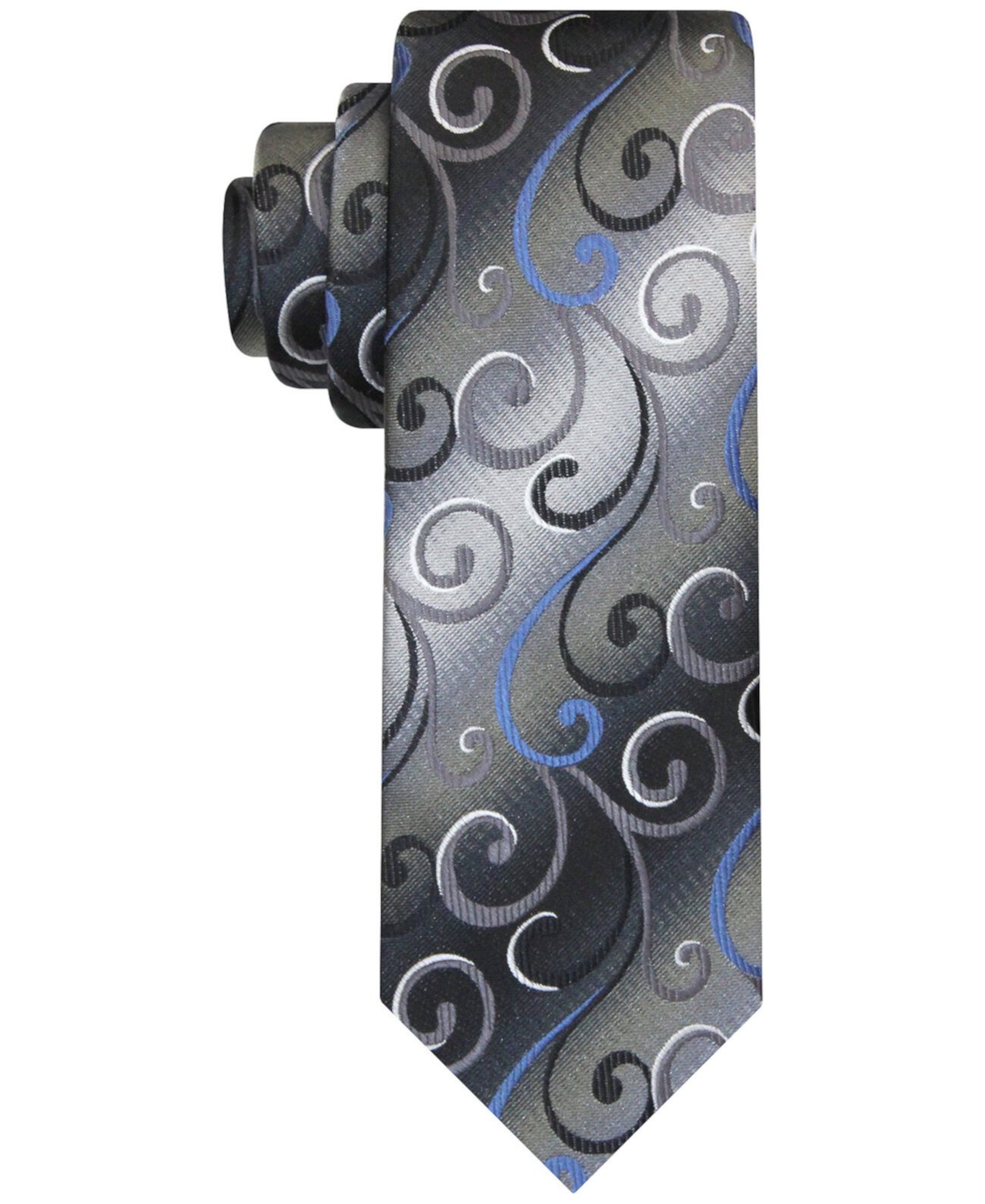Мужской длинный галстук с мерцающим водоворотом Van Heusen