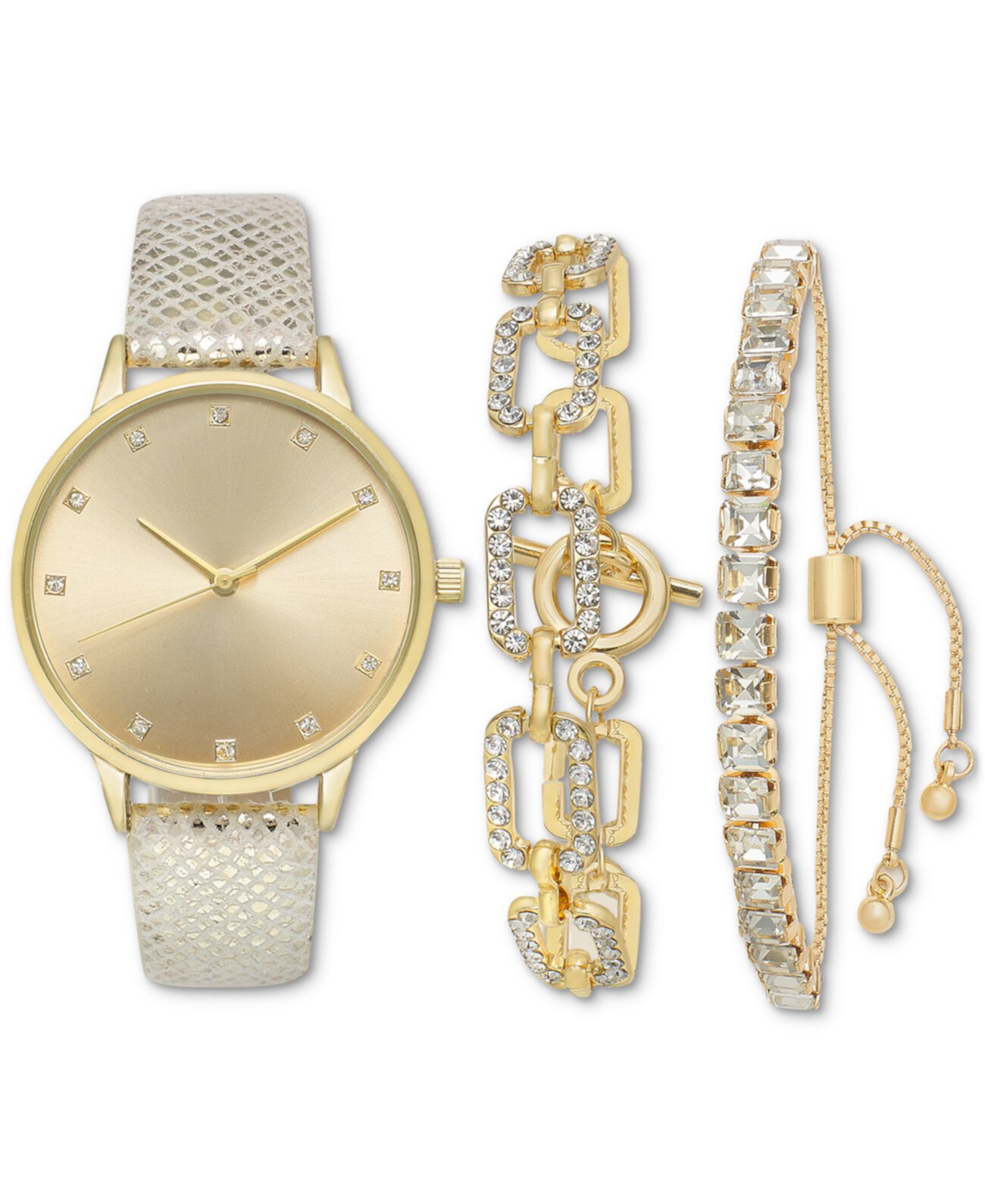 Подарочный набор женских часов с белым ремешком длиной 36 м, созданный для Macy's I.N.C. International Concepts