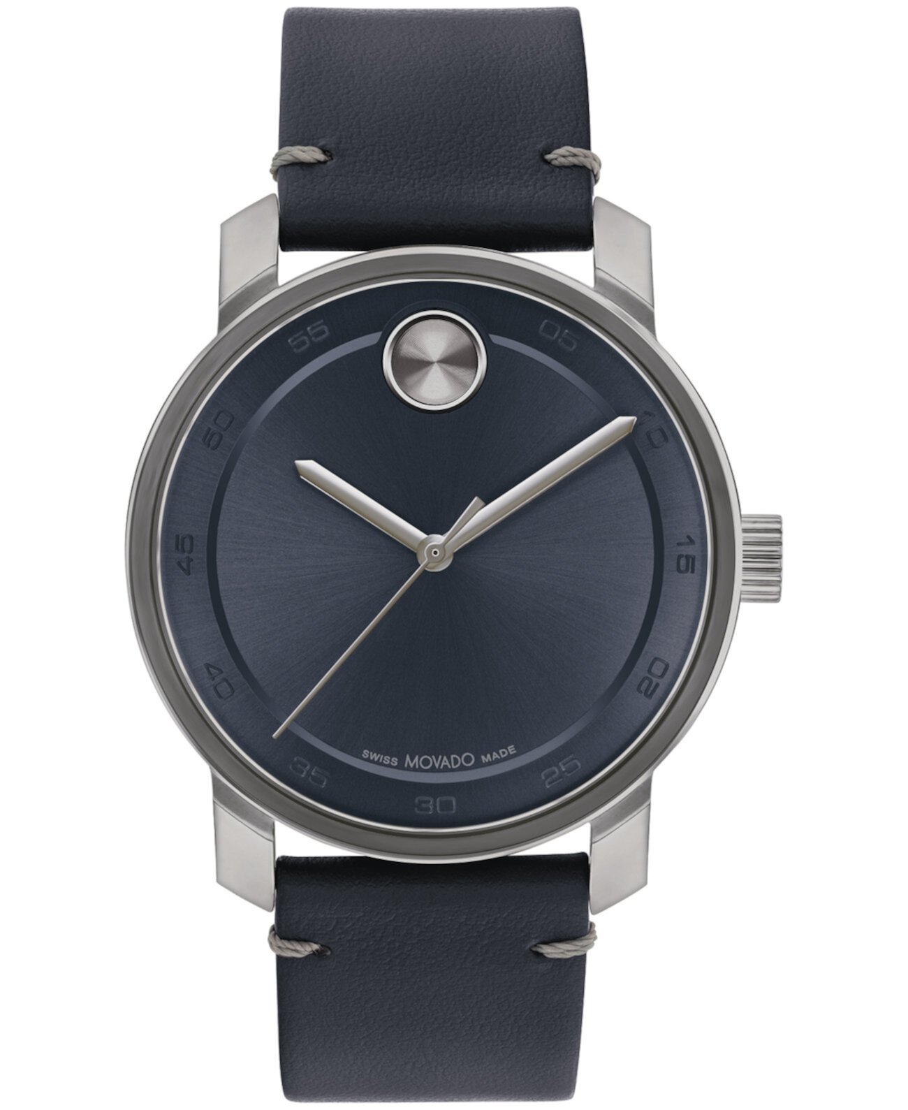 Мужские часы Bold Access, швейцарские кварцевые синие кожаные часы, 41 мм Movado