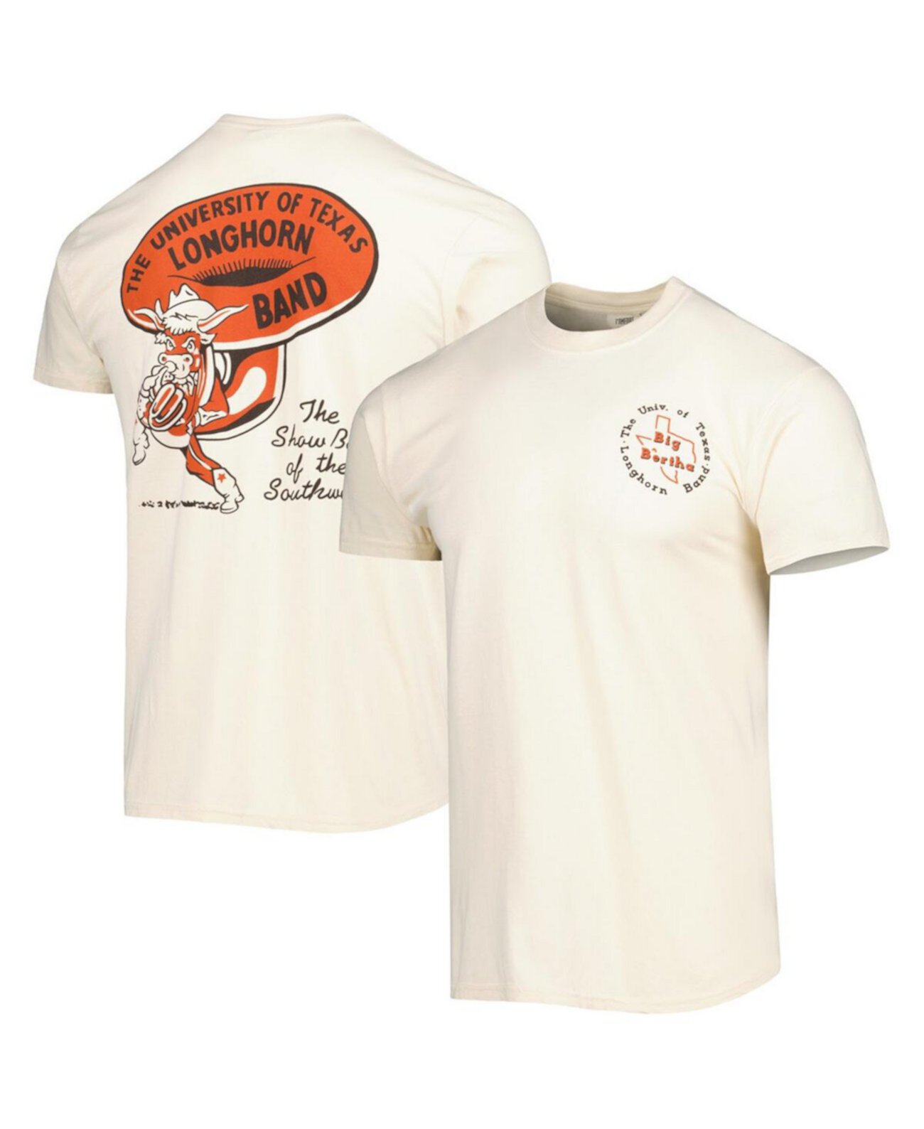 Мужская кремовая футболка Texas Longhorns Hyperlocal Image One