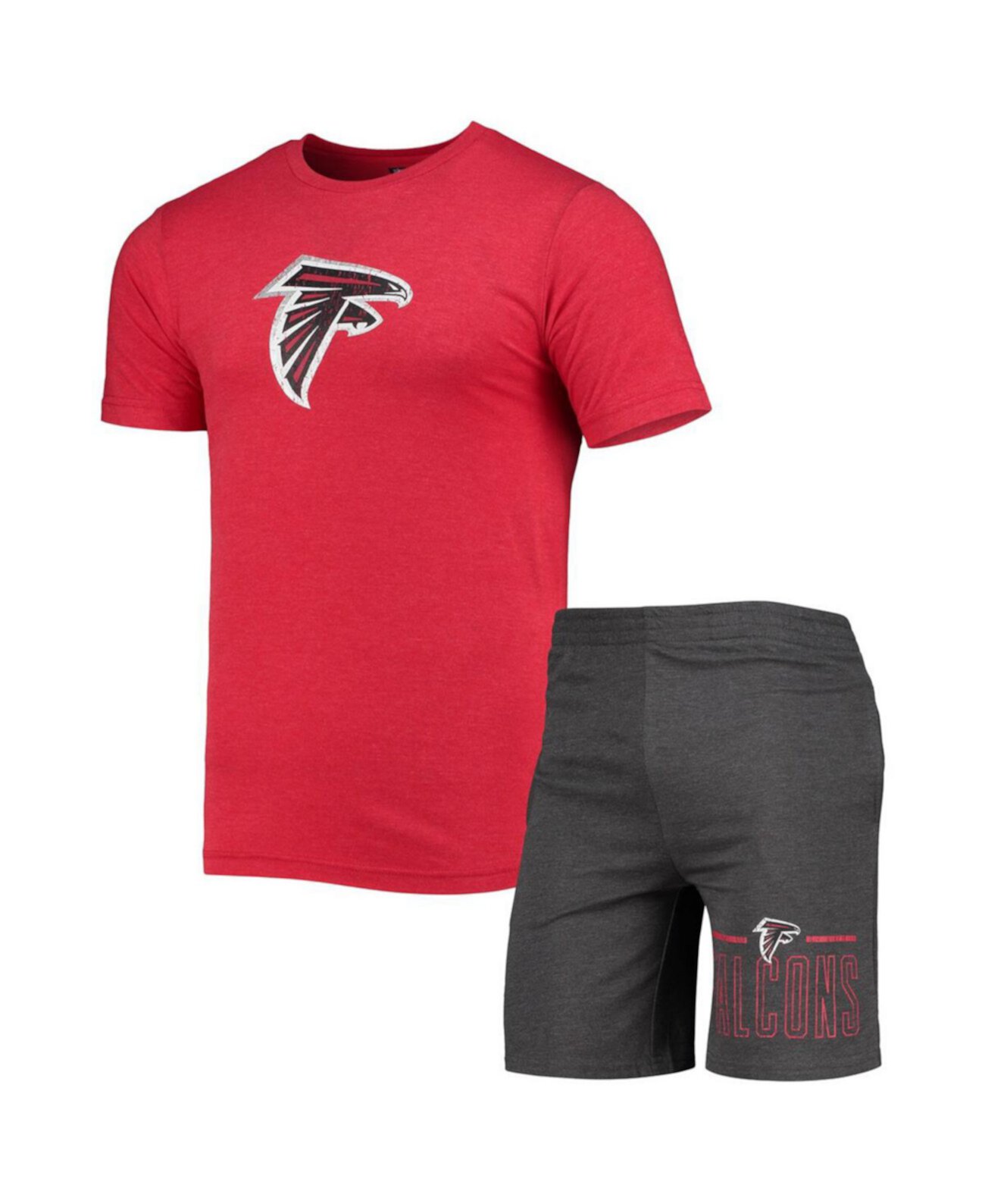 Мужской комплект для сна из темно-серого, красного цвета Atlanta Falcons Meter и шорт Concepts Sport