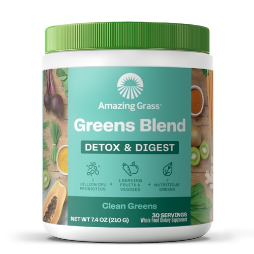 Greens Blend Detox & Digest Clean Greens Powder — 30 порций Amazing Grass
