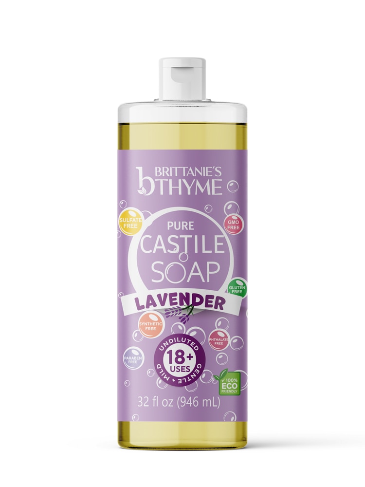 Жидкое мыло Pure Castile — лаванда, 32 жидких унции Brittanie's Thyme