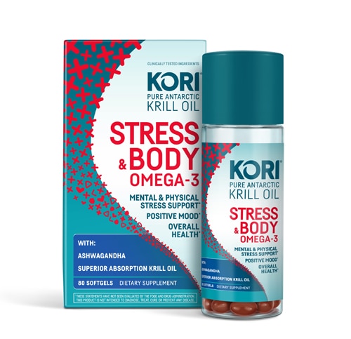 Stress & Body Омега-3 с ашвагандой, 80 мягких таблеток Kori