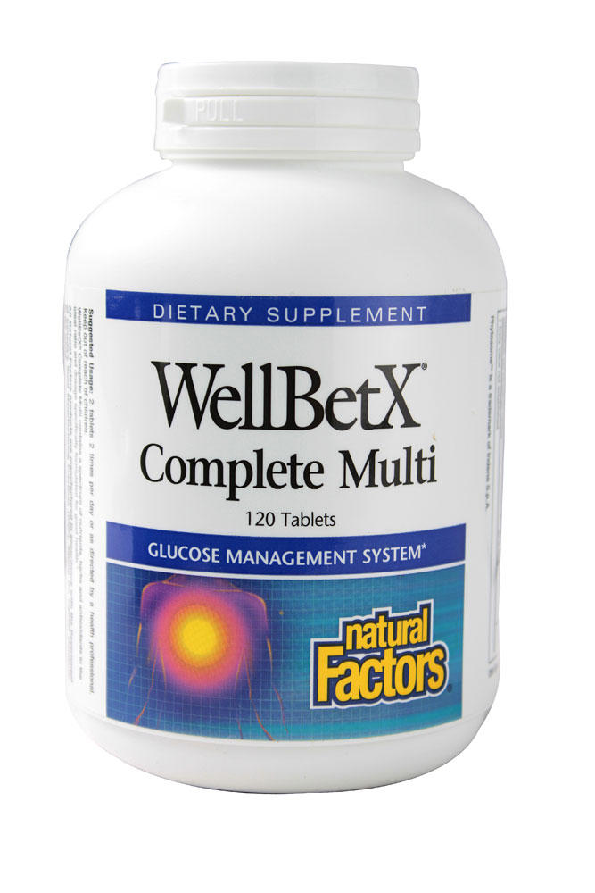 WellBetX Complete Multi для регулирования уровня глюкозы - 120 таблеток - Natural Factors Natural Factors