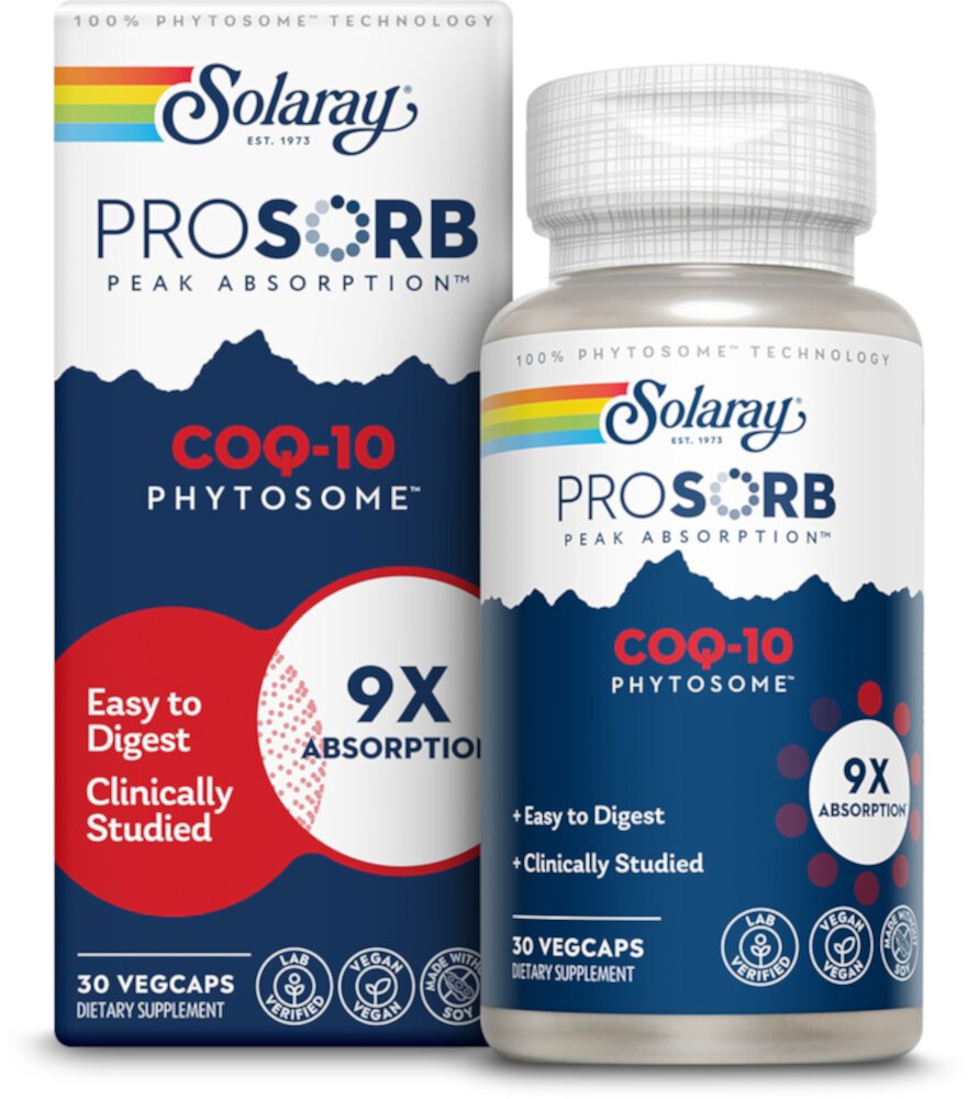 Prosorb CoQ10 9x - 30 растительных капсул - Solaray Solaray