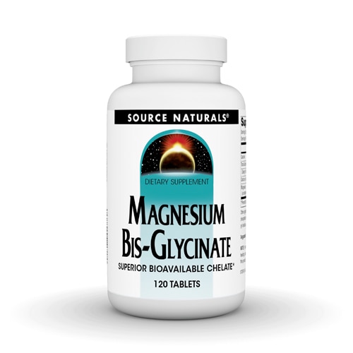 Magnesium Bis-Glycinate -- 120 Tablets (Таблетки) Source Naturals