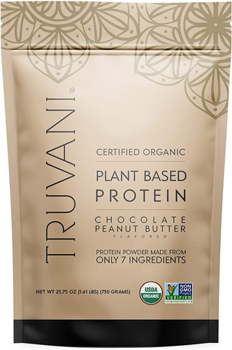 Органический протеиновый порошок на растительной основе, шоколадно-арахисовое масло, 20 порций Truvani