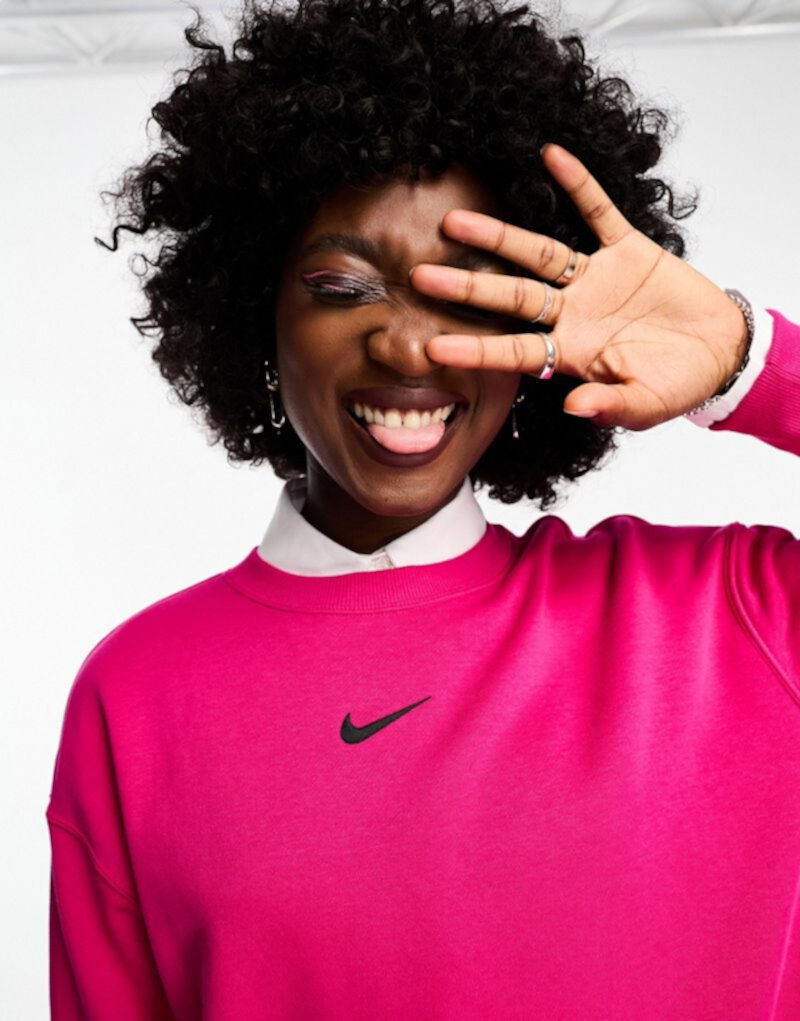 Женская Толстовка Nike Phoenix Fleece в розовом цвете из категории Футболки Nike