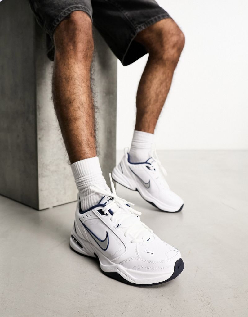 Мужские кроссовки Nike Air Monarch IV в белом и черном цветах для повседневной жизни Nike