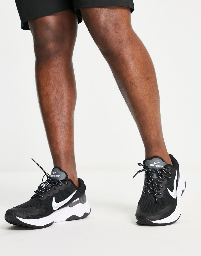 Мужские кроссовки для тренировок Nike Training Renew Ride 3 в черно-белой расцветке Nike