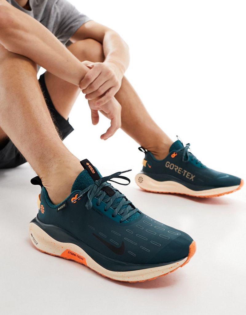 Мужские кроссовки для образа жизни Nike Infinity Run 4 React в зеленом и оранжевом цветах Nike