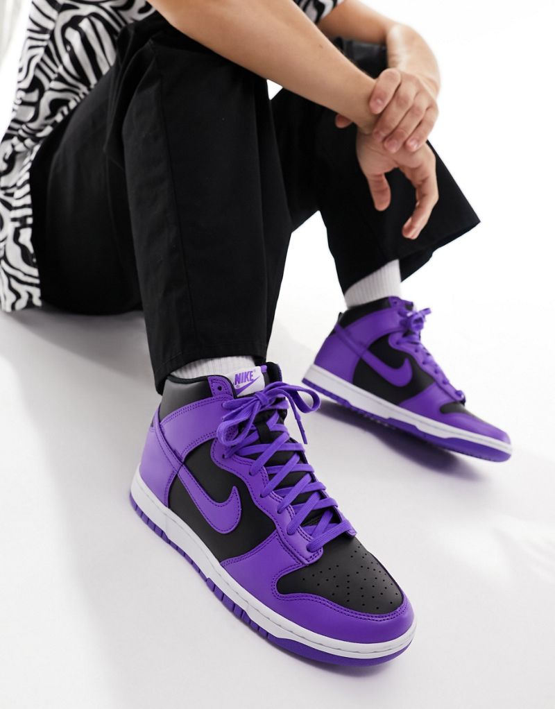  Мужские кроссовки Nike Dunk High Retro BTTYS в фиолетово-черном цвете Nike