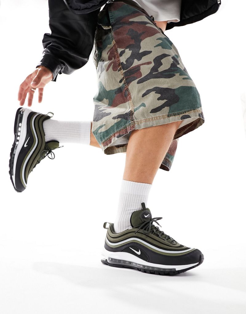 Мужские кроссовки Nike Air Max 97 в черно-зеленом цвете Nike