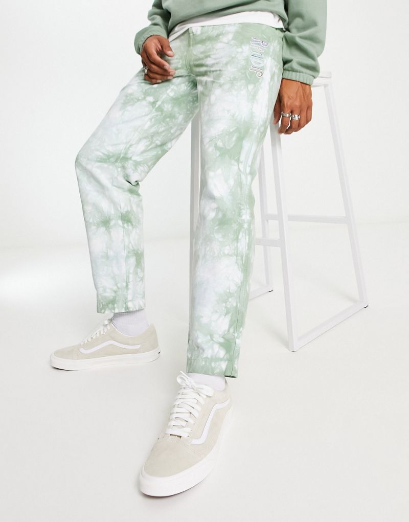 Зелено-белые повседневные брюки RIPNDIP og prisma Rip N Dip