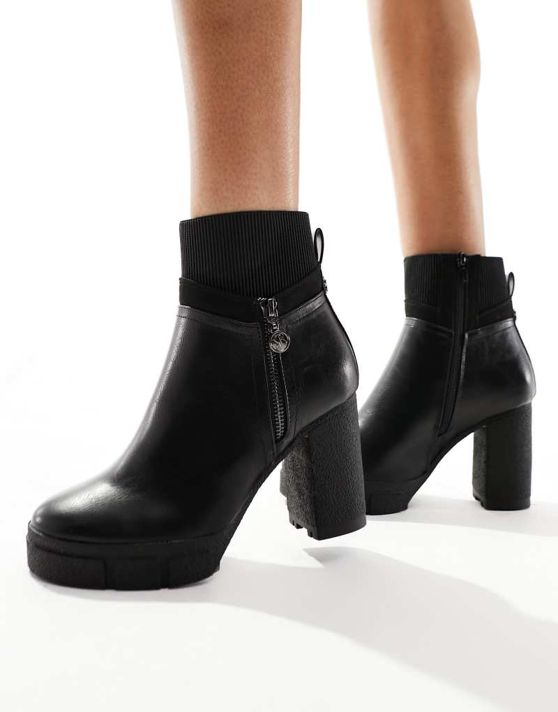 Женские Ботильоны RIVER ISLAND Heeled Boot с Молнией на Боковой Части в Черном Цвете RIVER ISLAND