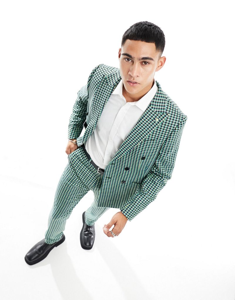 Зеленый пиджак в клетку Twisted Tailor Morrison Twisted Tailor
