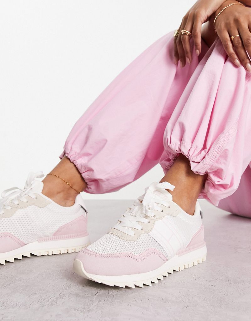 Женские кроссовки Tommy Jeans в стиле ретро, розовые с белым Tommy Jeans