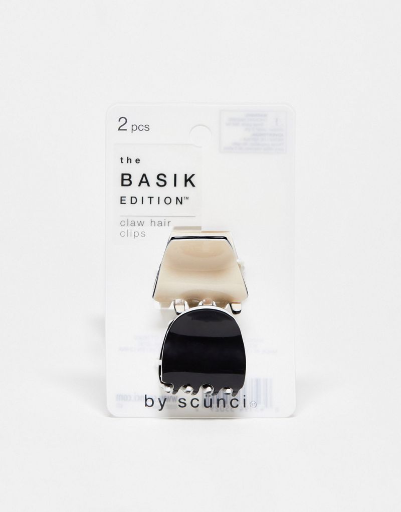 Набор зажимов для челюстей The Basik Edition, 2 шт. — черный и слоновая кость The Basik Edition