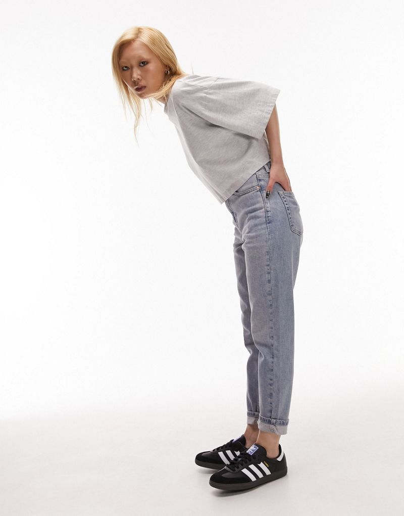 Комфортные эластичные джинсы Topshop Petite с отбеливающим эффектом Topshop Petite