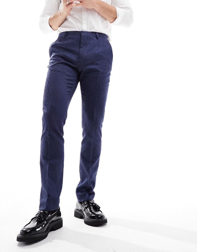 Темно-синие брюки Twisted Tailor makowski Twisted Tailor