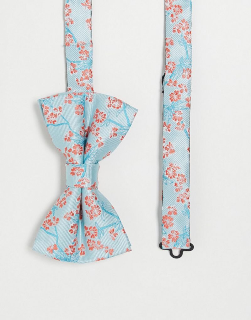 Нежно-голубой галстук-бабочка Twisted Tailor с цветком вишни Twisted Tailor