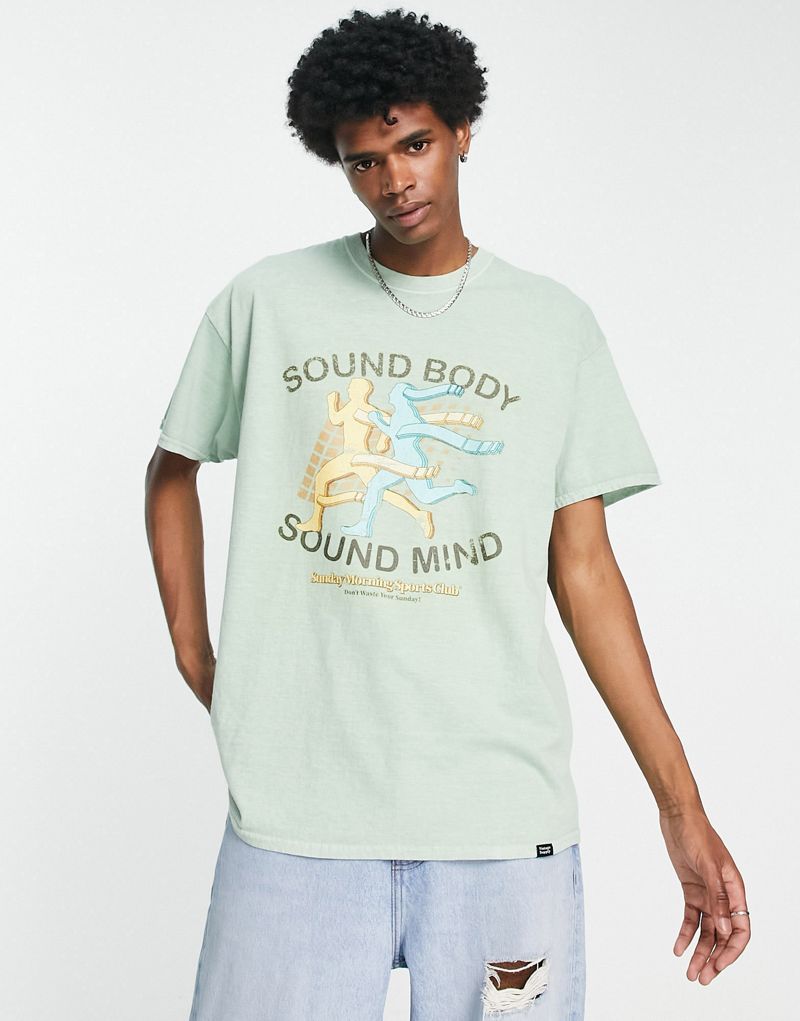 Зеленая футболка Sound Body Sound Mind Vintage Supply Vintage Supply