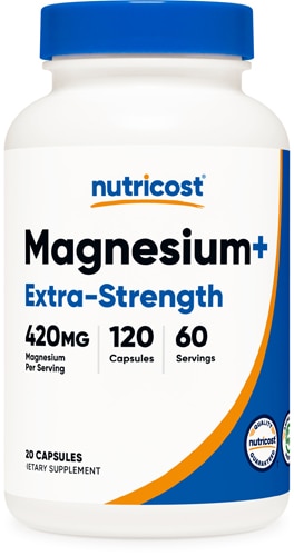Магний Плюс - Дополнительная сила - 420 мг - 240 капсул Nutricost