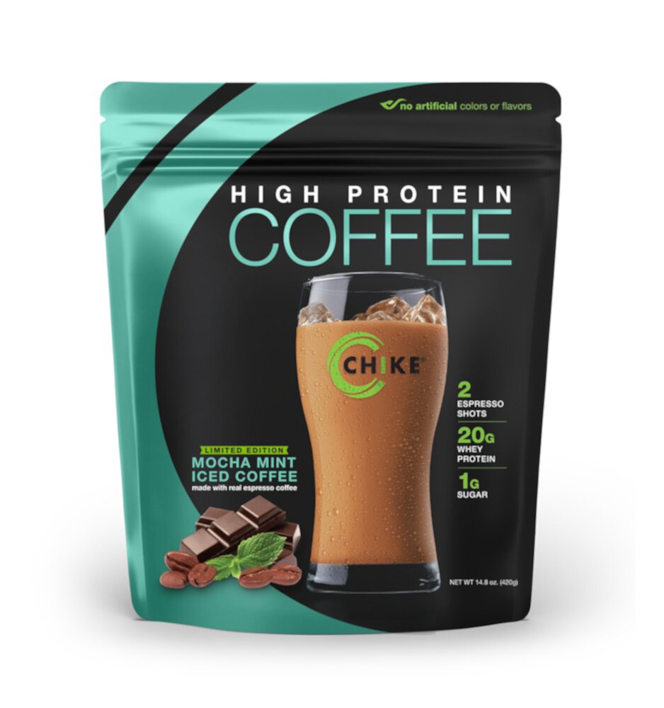 Холодный кофе с высоким содержанием белка, мокко и мята — 14,8 унции Chike Nutrition