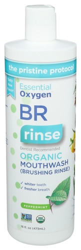 BR Органическая жидкость для полоскания рта с перечной мятой, 16 жидких унций Essential Oxygen