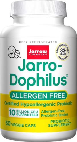 Пробиотик Jarro-Dophilus без аллергенов - 60 вегетарианских капсул Jarrow Formulas