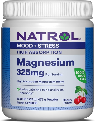 Magnesium Powder (Порошок) Cherry -- 16.8 oz (Унции) Natrol