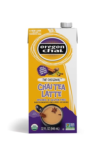Концентрат чая латте, органический и без глютена, оригинальный, 32 жидких унции Oregon Chai