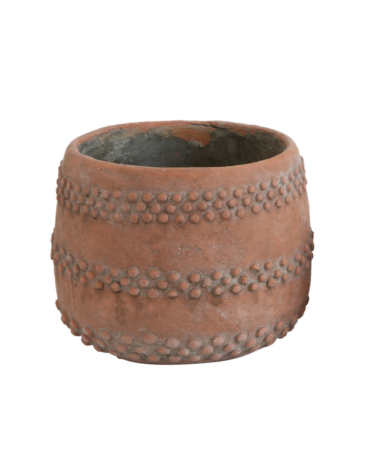 Boho Cement Planter with Raised Dot Design Storied Home