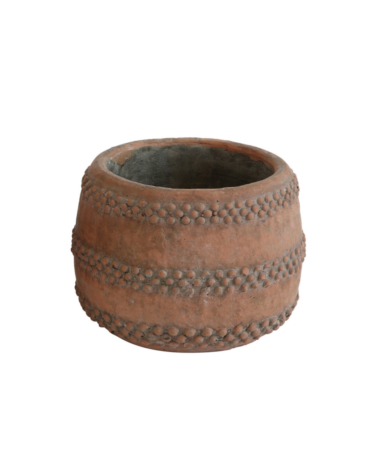 Boho Cement Planter with Raised Dot Design Storied Home