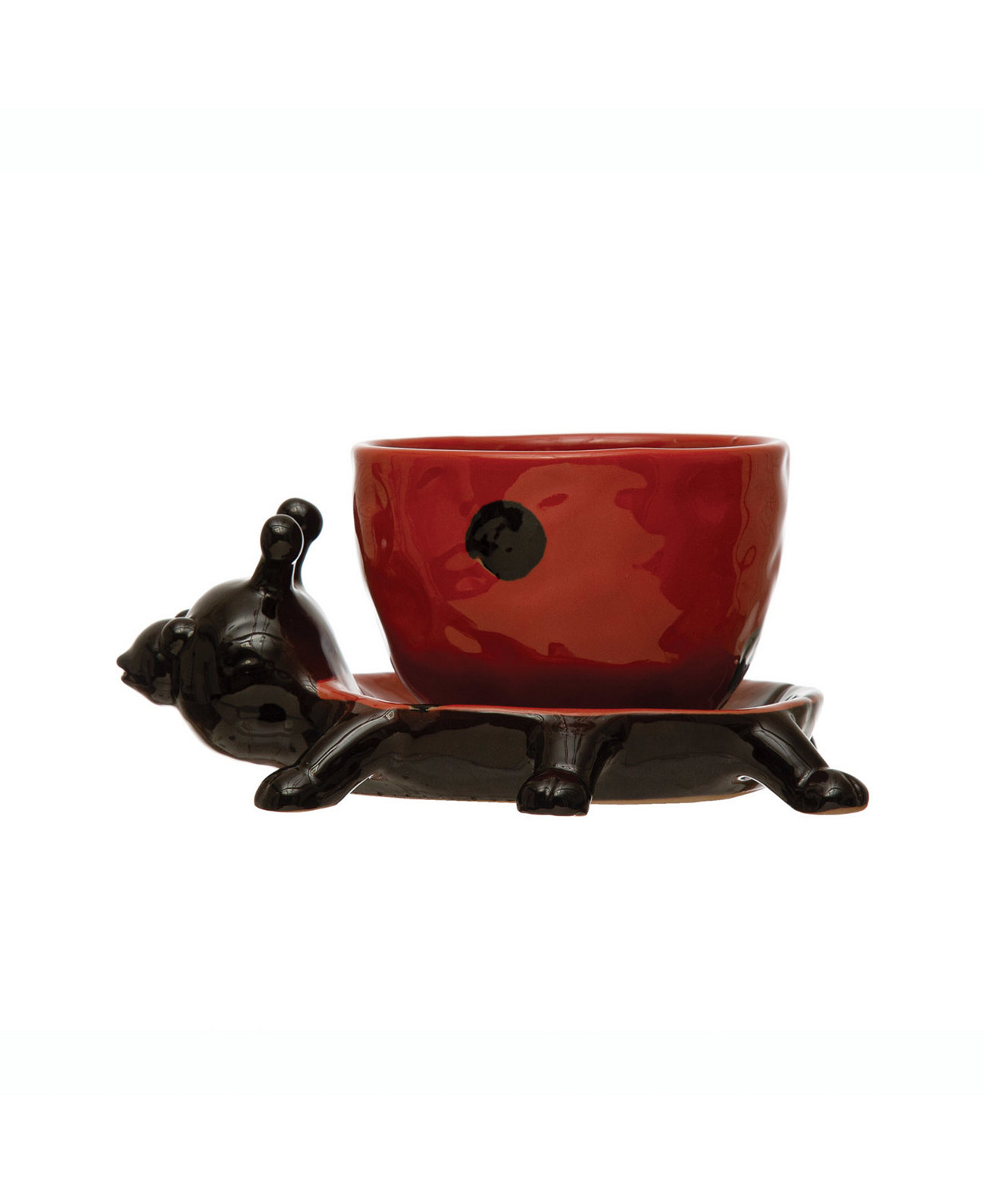 Stoneware Ladybug Planter Storied Home