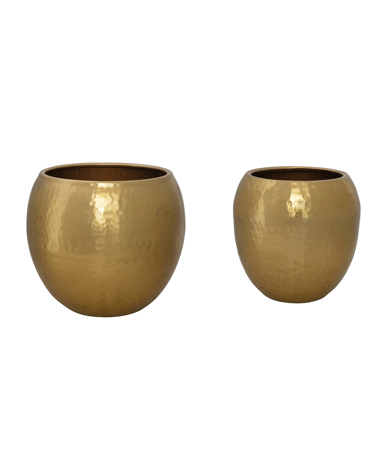 Hammered Metal Planters,  Set of 2 Storied Home