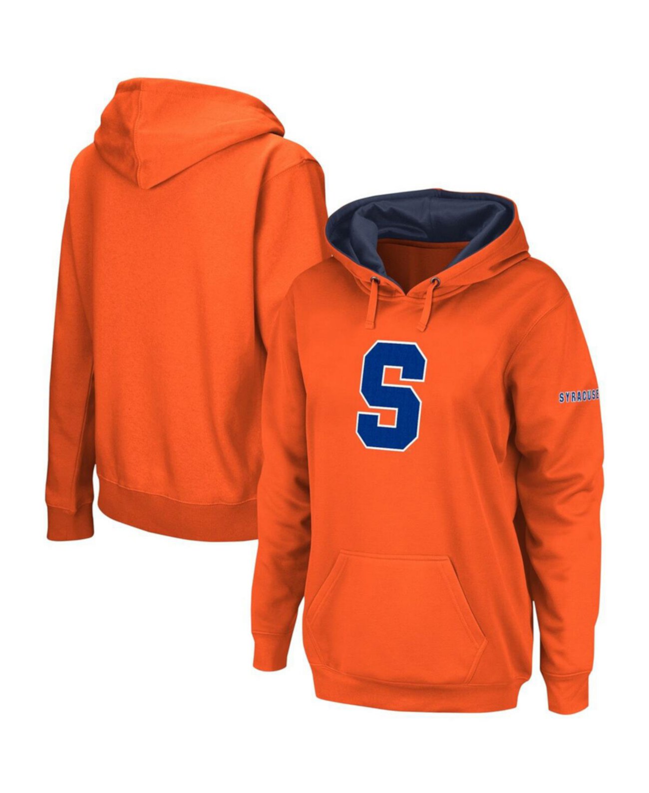 Женский пуловер с капюшоном и большим логотипом Orange Syracuse Orange Colosseum