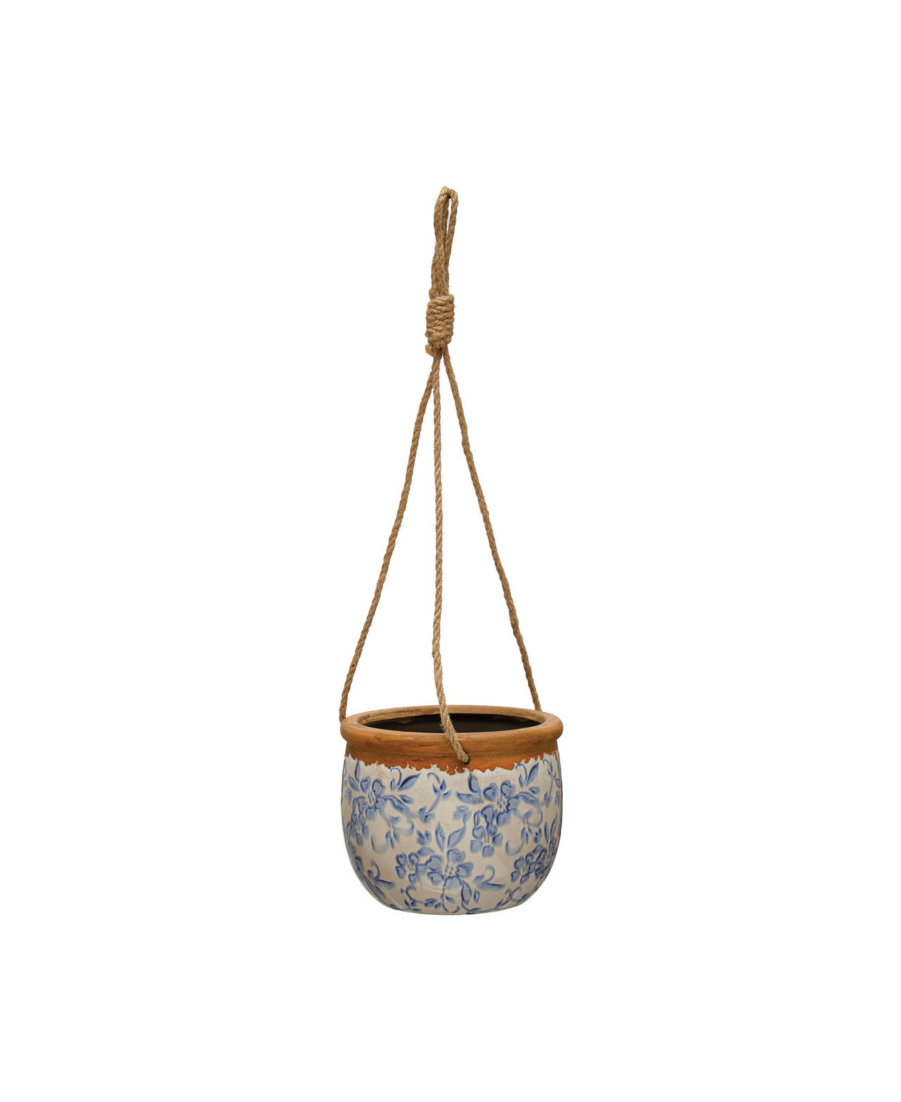 Terracotta Hanging Planter with Jute Rope Storied Home