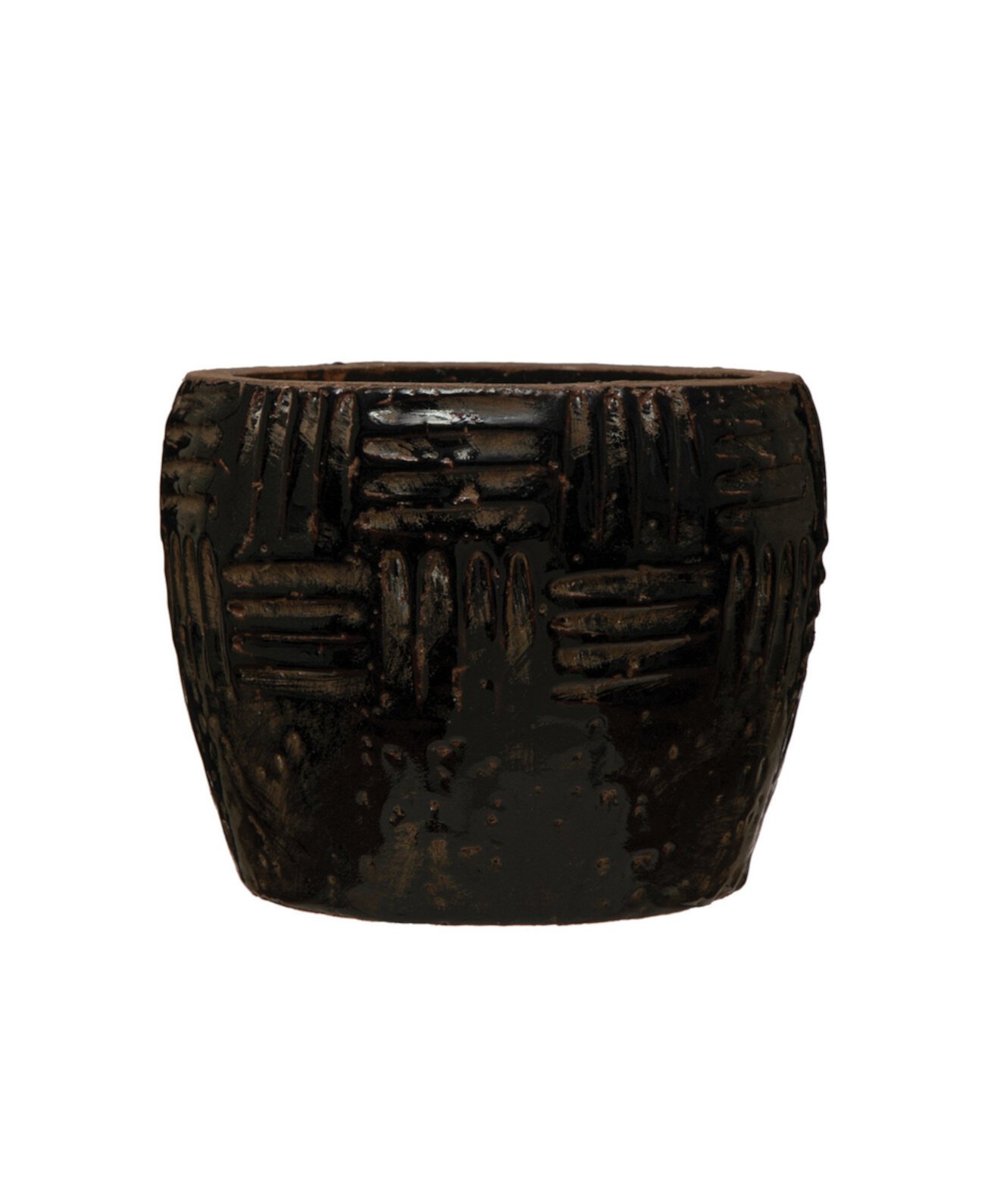 Embossed Terracotta Planter Storied Home