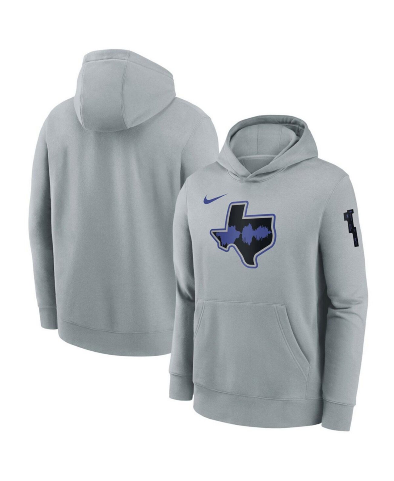 Пуловер с капюшоном Big Boys Silver Dallas Mavericks 2023/24 City Edition Courtside Nike