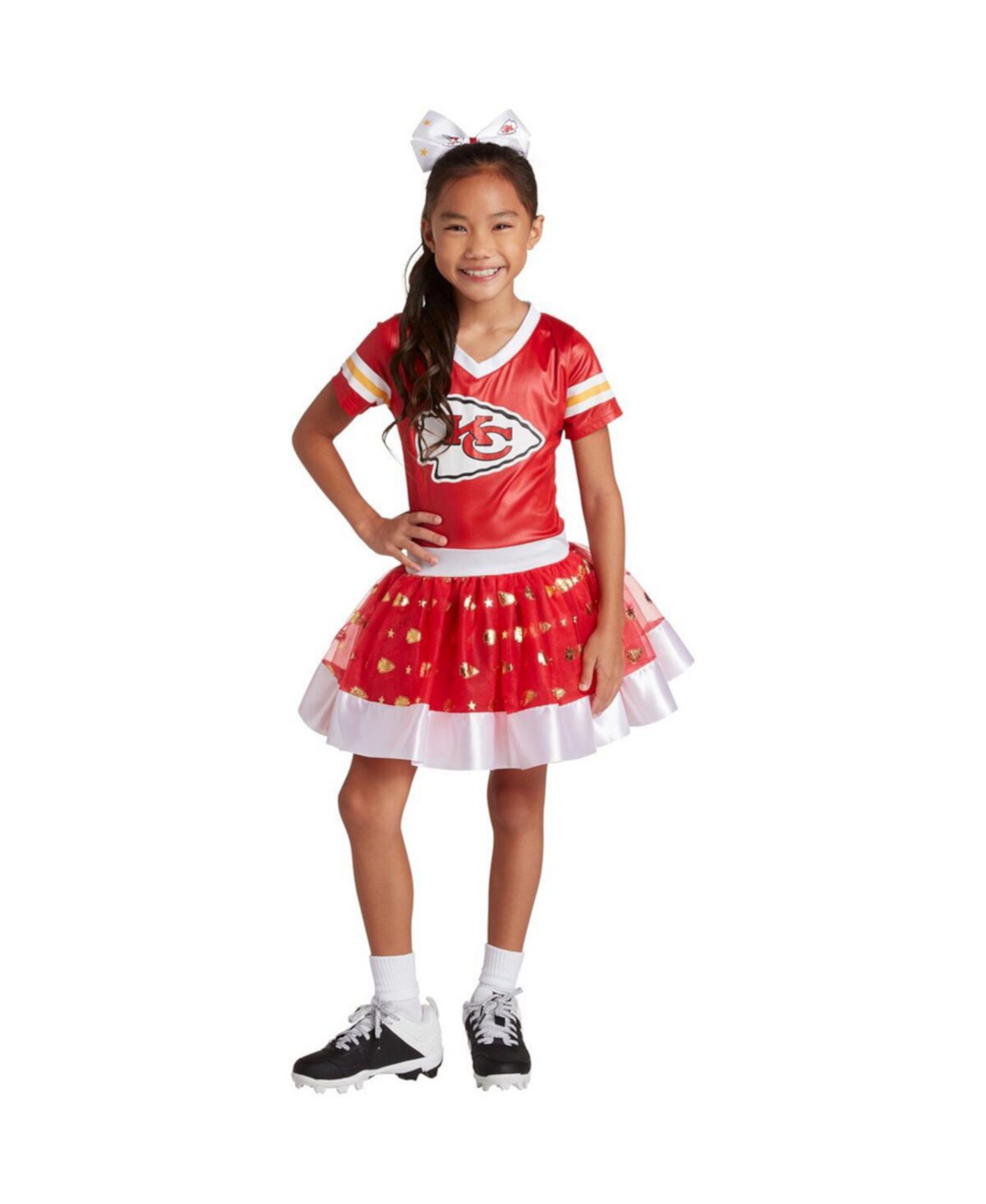 Детский Карнавальный Костюм Jerry Leigh Красный Kansas City Chiefs Tutu Tailgate Game Day С V-Образным Вырезом Jerry Leigh