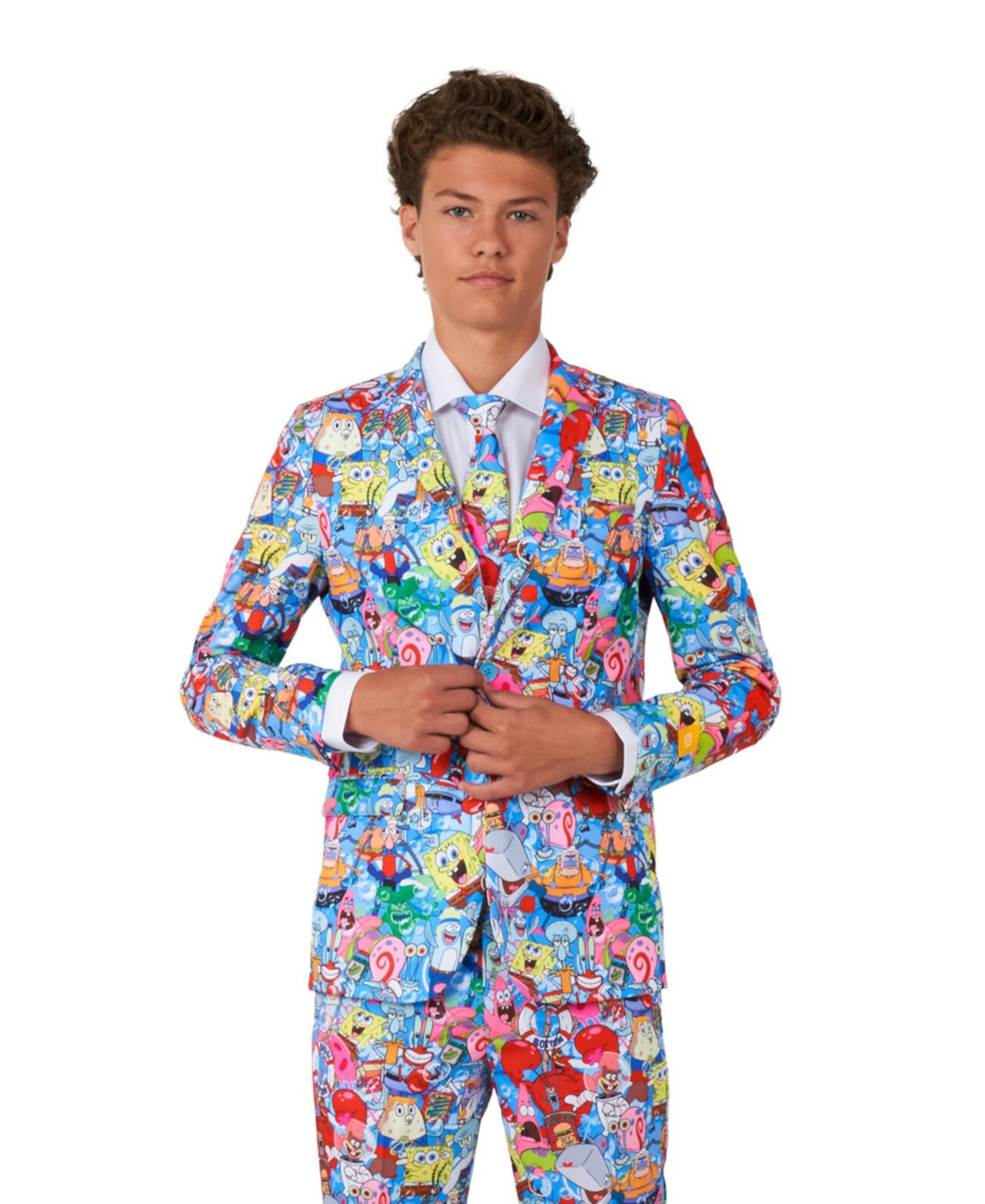 Костюм OppoSuits SpongeBob Frenzy для мальчиков с пиджаком, брюками и галстуком OppoSuits