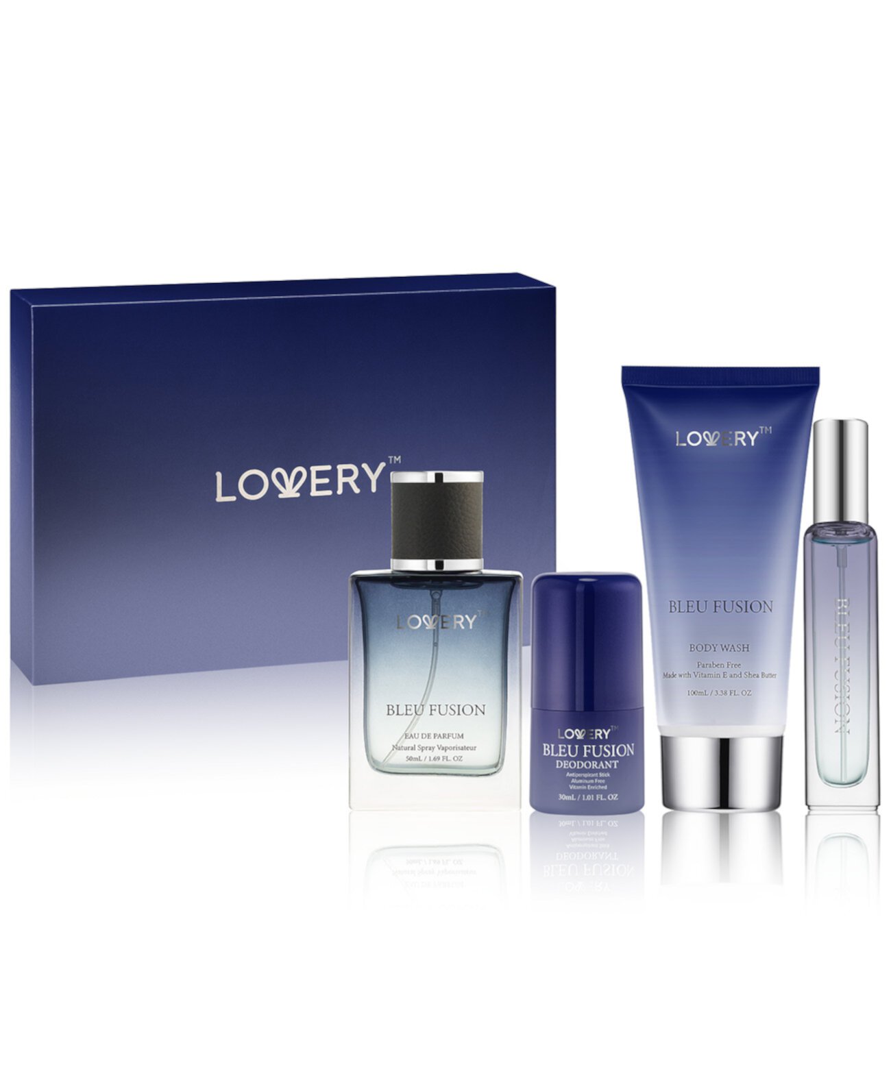 Men's 4-Pc. Bleu Fusion Eau de Parfum Gift Set Lovery