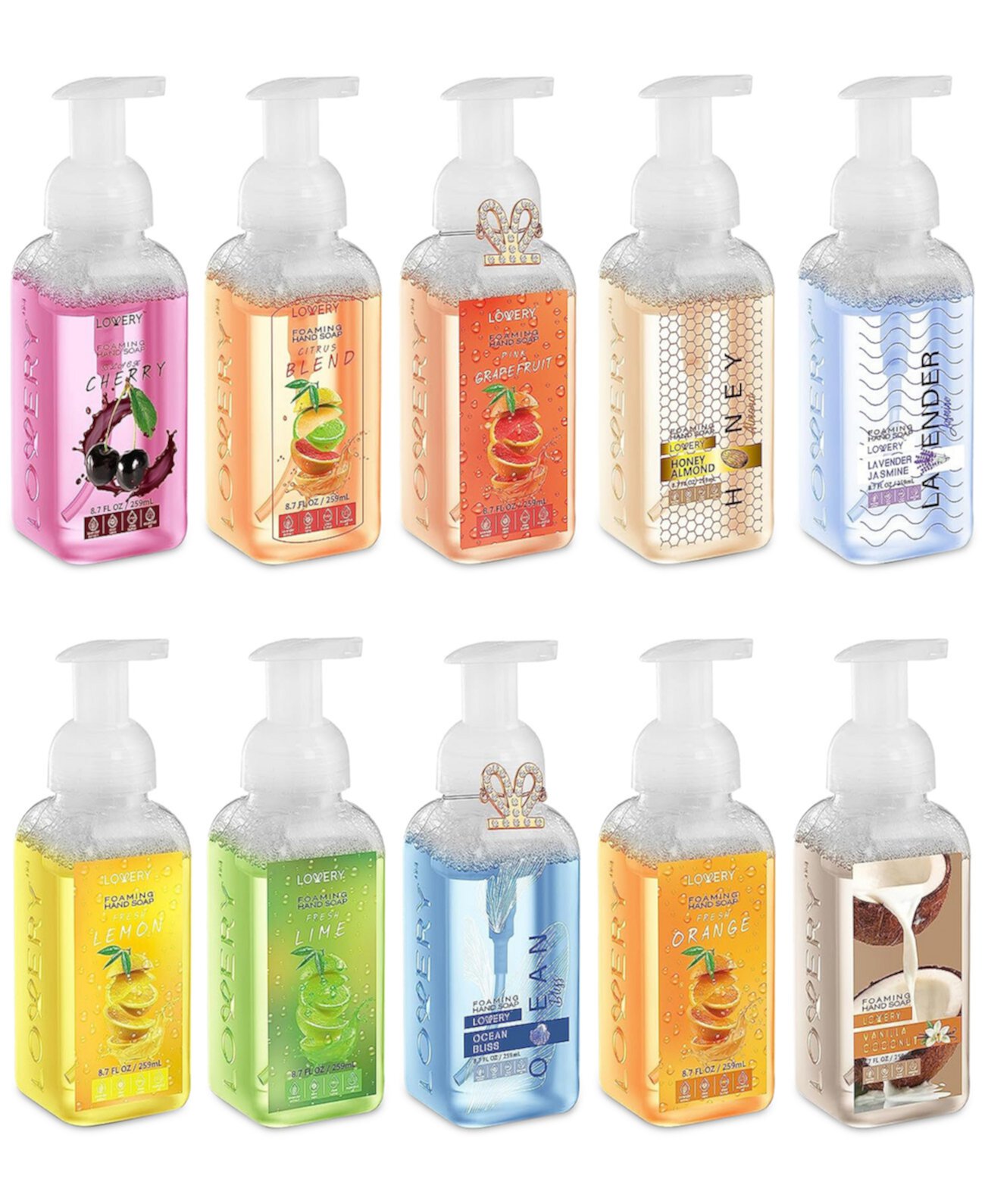 10-Pc. Foaming Hand Soap Gift Set Lovery